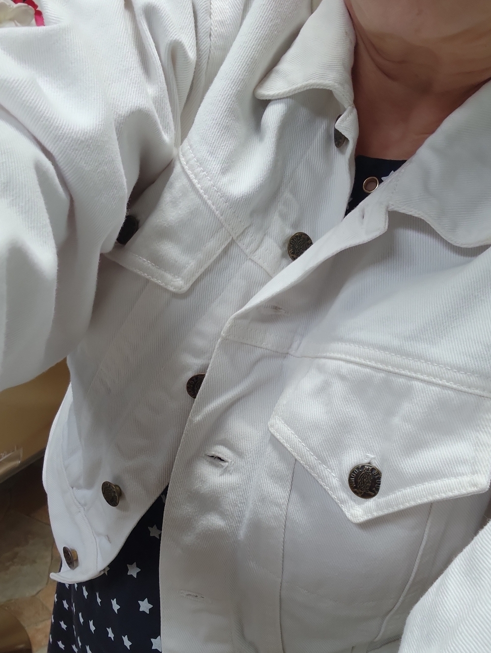 White Jean Jacket - Picture 7 of 8